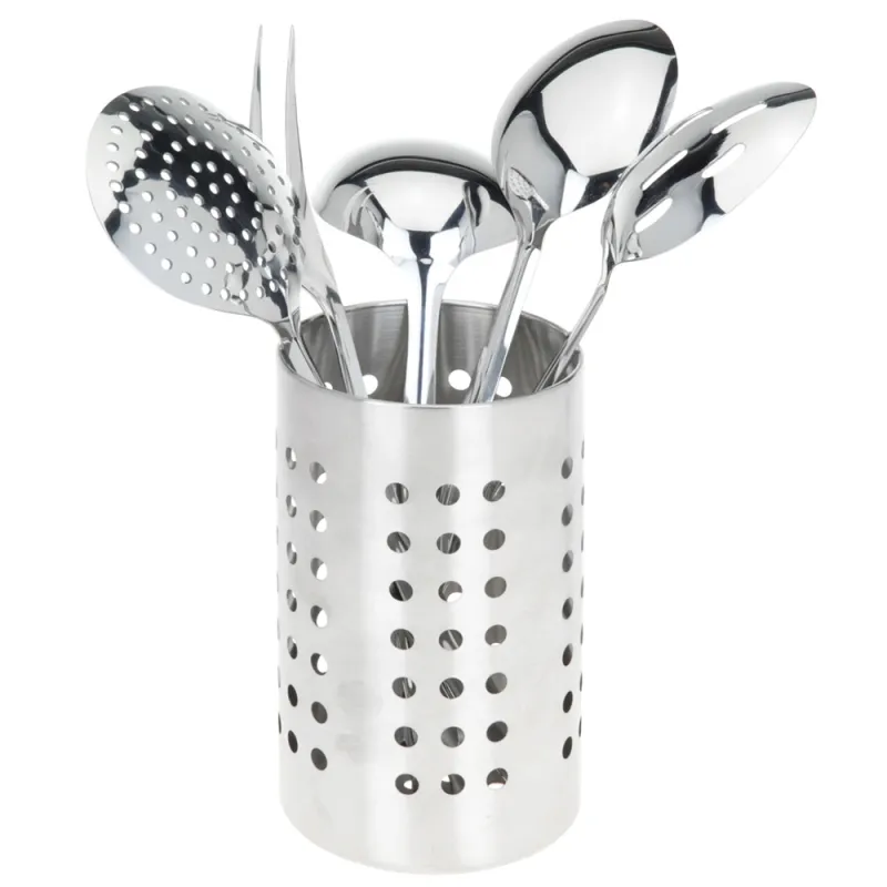 5 ustensiles de cuisine + support pot - Ducatillon