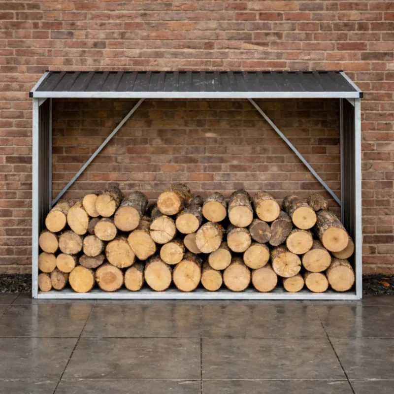 Abri Bûches Métal 2,6 Stères pour Bûches de 50 cm - Ducatillon