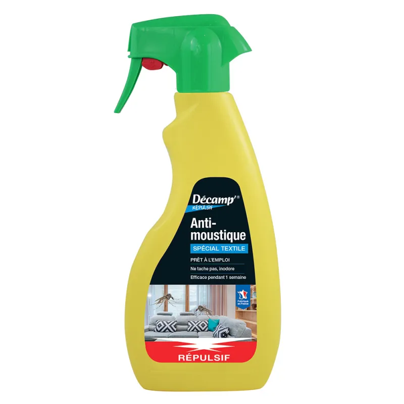 Anti-moustiques spécial textile pulvérisateur 7 jours 500ml - Décamp