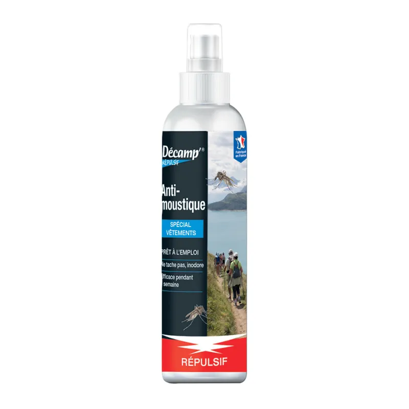 Anti-moustiques spécial vêtements pulvérisateur 7 jours 125ml - Décamp