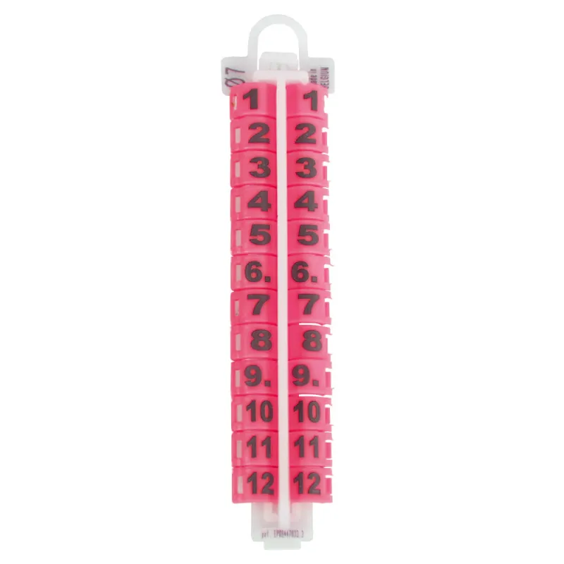 Bagues à clip numérotation laser Rose - RING4WINGS - Taille 6 mm - Du N°21 à 30 - Rings 4 Wings