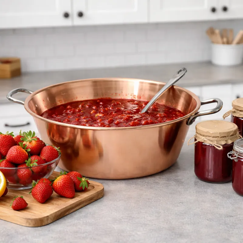 Bassine à Confiture Ø26 cm Cuivre - Ducatillon