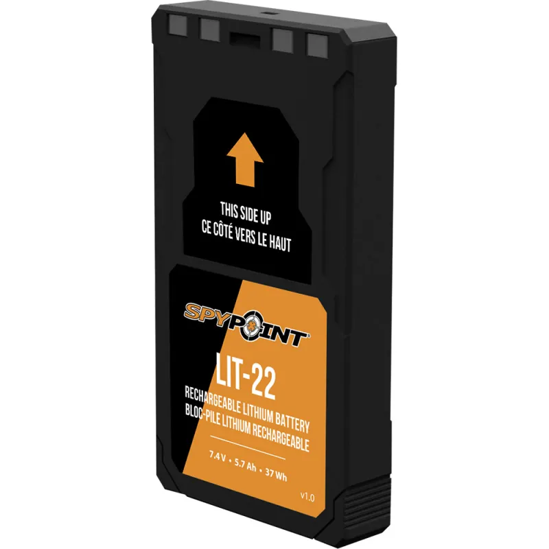 Batterie lithium Lit22 série FLEX, 7,4V - 5,7 Ah avec câble USB-C - Spypoint