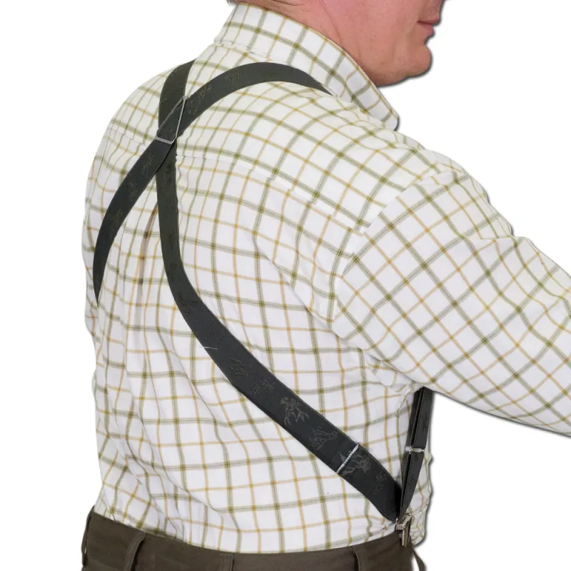 Bretelles Biclip , motif de chasse