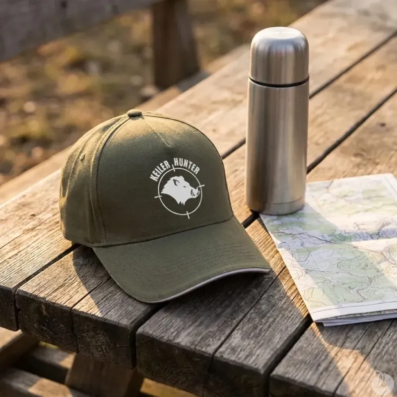 Casquette Keiler Hunter Coton Army/Beige Réglable logo 1 - Ducatillon