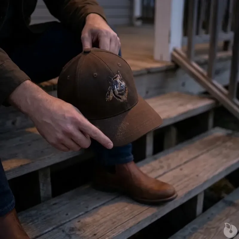 Casquette confort brodé sanglier tissu respirant marron - Treeland