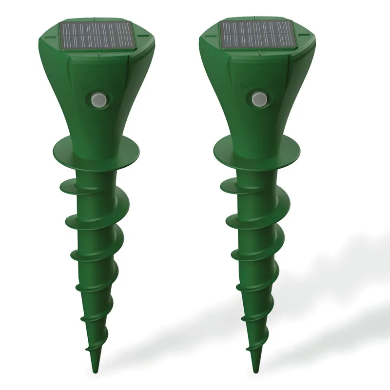 Lot de 2 répulsifs solaires Twist pour taupes, 650 m² chacun - Ducatillon