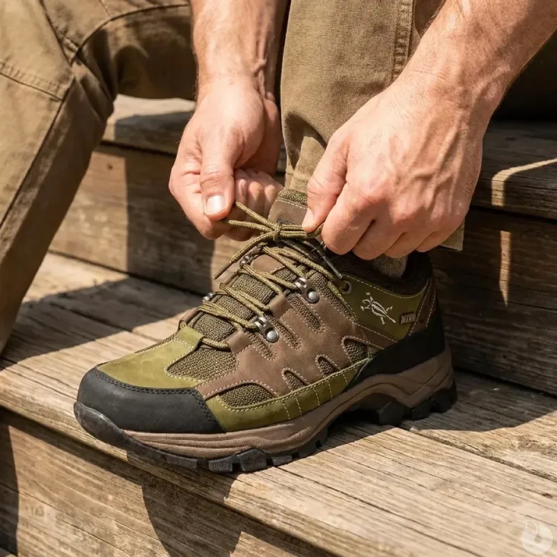 Chaussures Mir toile et cuir croûté Marron et Kaki 40 à 46 - Taille 41 - Ayoka