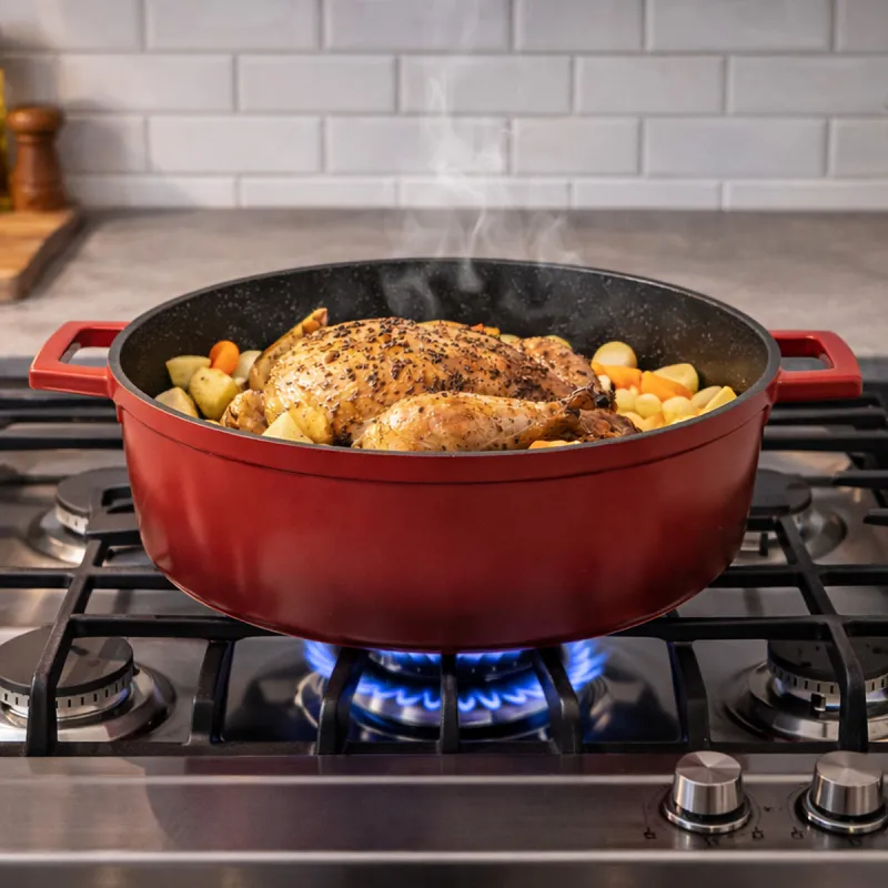 Cocotte ovale fonte alu 32x25cm 6,6L - Ducatillon