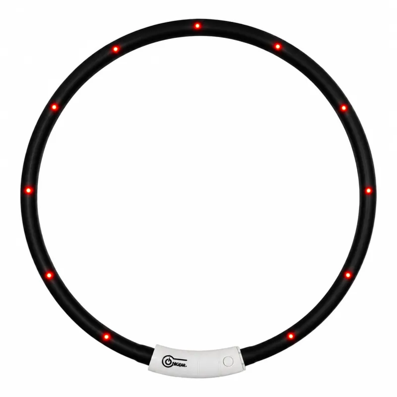 Collier Lumineux Réglable Noir - Visibilité jusqu'à 500m - Ducatillon
