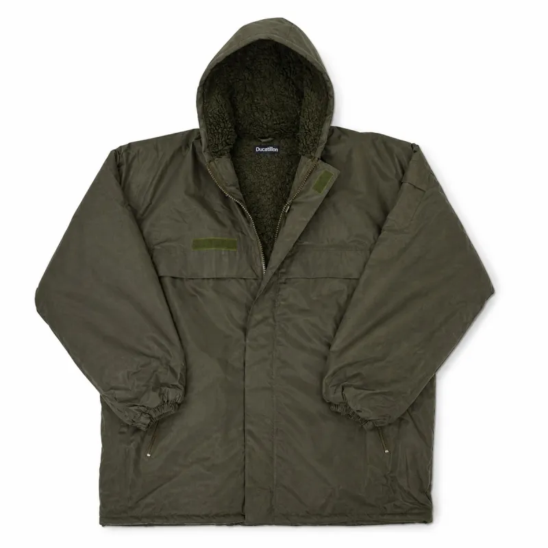 Coupe-vent fourré imperméable kaki taille S à 3XL - Taille 3XL - Ducatillon