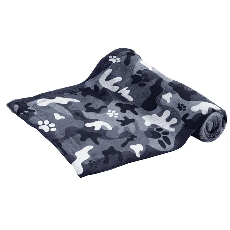 Couverture en fibre polaire grise 100x70 cm - Ducatillon