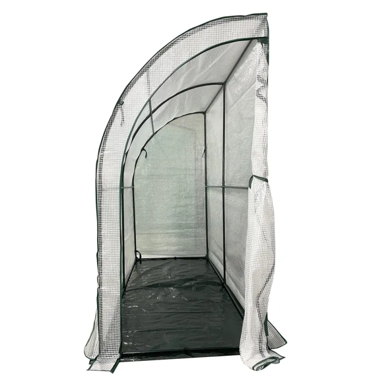 Demi-serre murale adossée pour jardin et balcon 80 x 200 x 160 cm - Ducatillon