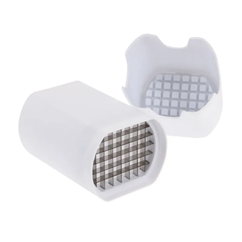 Dispositif à frites en PP avec lame acier inoxydable - Blanc 10x7,7x13 cm - Ducatillon