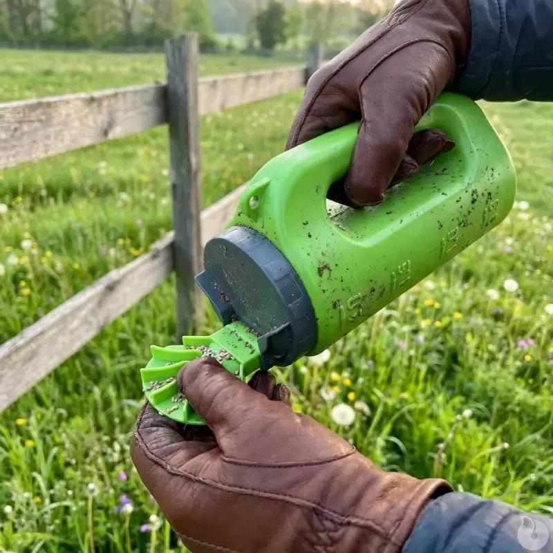 Épandeur à main sortie éventail 2000 ml couvercle et poignée pratique - Ducatillon