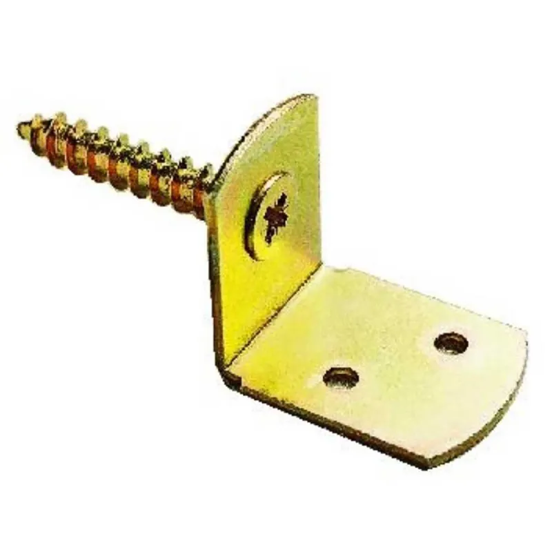 Équerres de fixation pour clôture en acier galvanisé - Lot de 4 avec vis 3,8 cm - Ducatillon