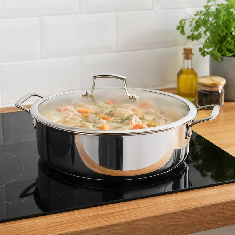 Faitout Trichef Ø28cm en Acier Inoxydable - Tous système de cuisson + Four - Lacor