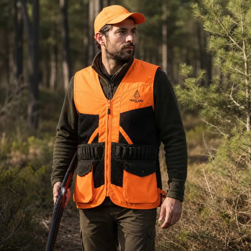 Gilet Treeland orange déperlant - Taille S