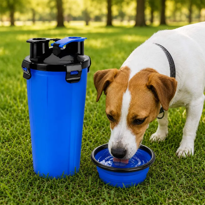 Gobelet chien polypropylène 120x120x230mm tasse + bol assorti - Ducatillon