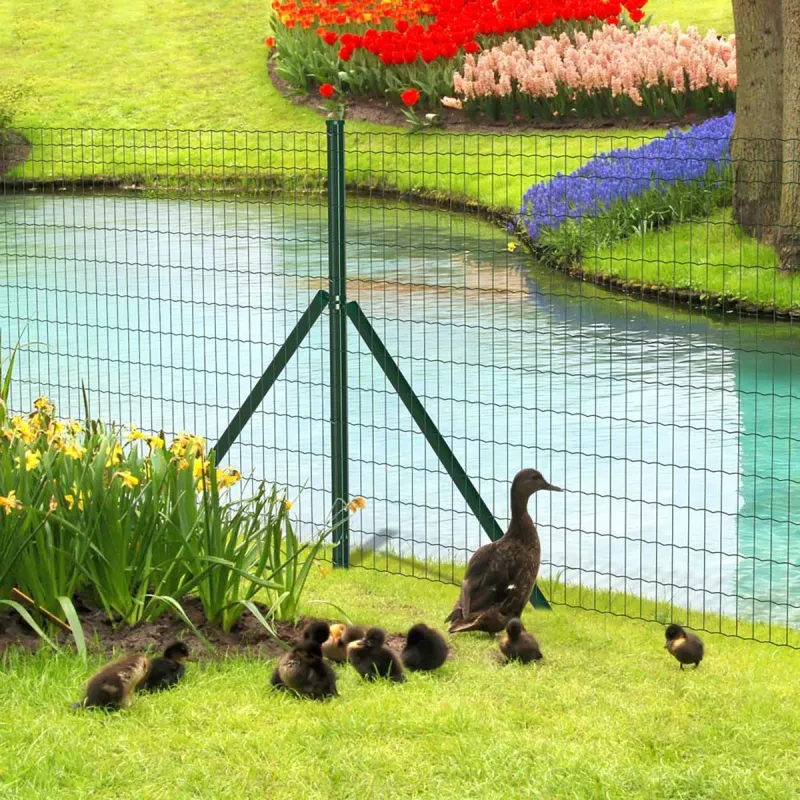 Grillage rouleau 20m hauteur 120cm - Maille 75x100mm - Fil Ø2,1mm PVC vert - Ducatillon