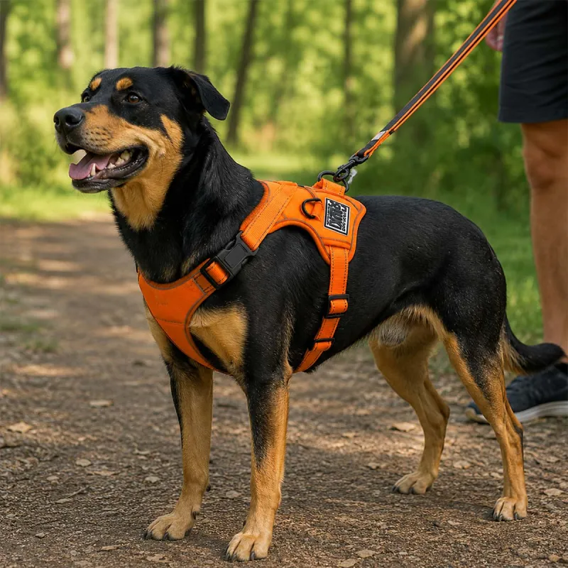 Harnais réfléchissant orange sécurité haute visibilité - Taille M - Ducatillon