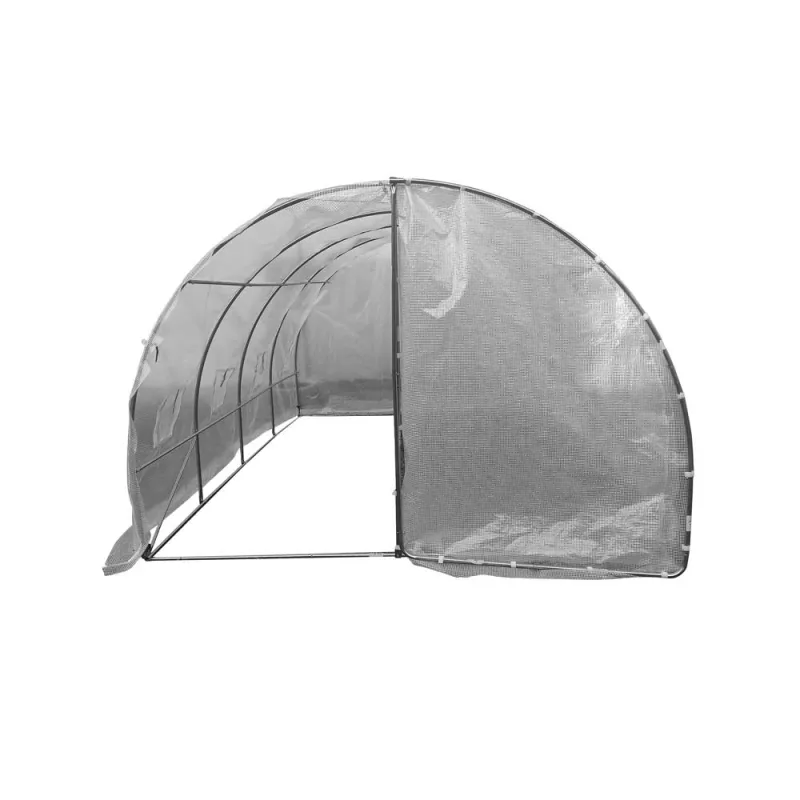 Housse de serre maraîchère 12 m² - Polyéthylène anti-UV 140 g/m² avec 8 fenêtres et 1 porte - Ducatillon