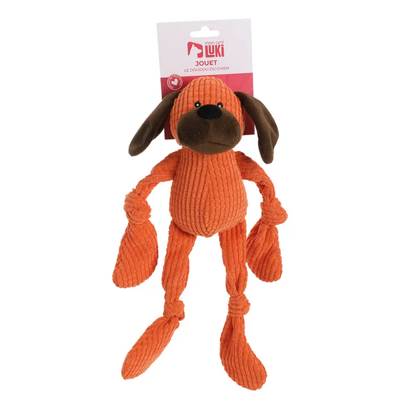Jouet Peluche Velours pour Chien Orange 36cm - Ducatillon