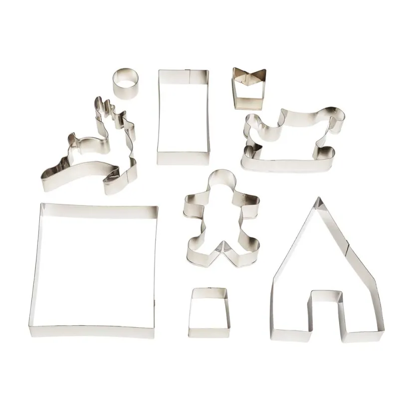 Kit 9 emporte-pièces Noël 3D bonhomme traineau cerf maison - Ducatillon
