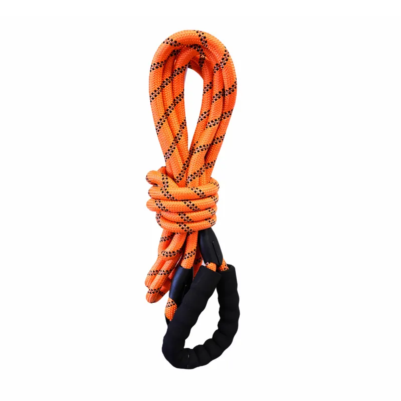 Longe réfléchissante orange nylon avec poignée et mousqueton - Longueur 5 m - Ducatillon