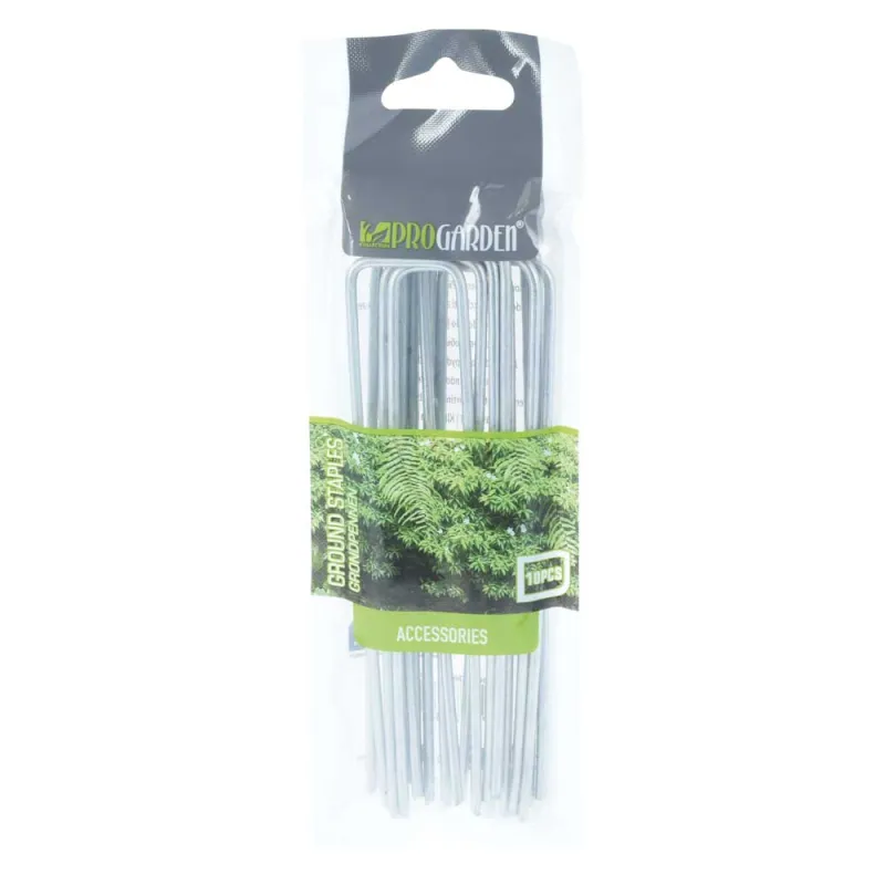 Lot de 10 piquets 14 cm métal galvanisé Diamètre 3 mm forme U - Progarden