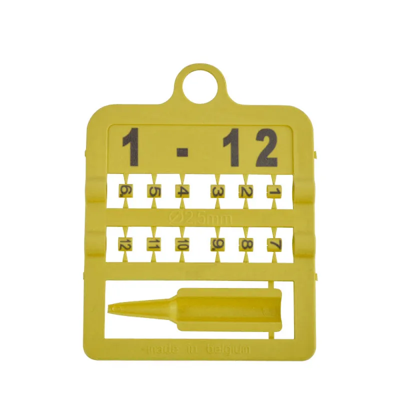 Lot de 12 Bagues fendues marquage laser Jaune - Rings 4 Wings