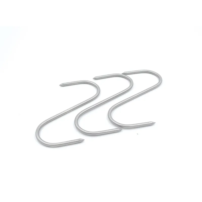 Lot de 12 Esses de boucher 12 cm Crochet à viandes - Ducatillon
