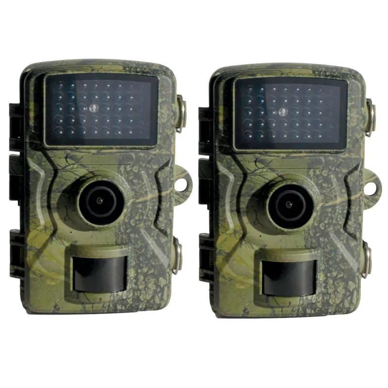 Caméras de chasse 12 MP à LED noires IP66 – lot de 2 - Ducatillon