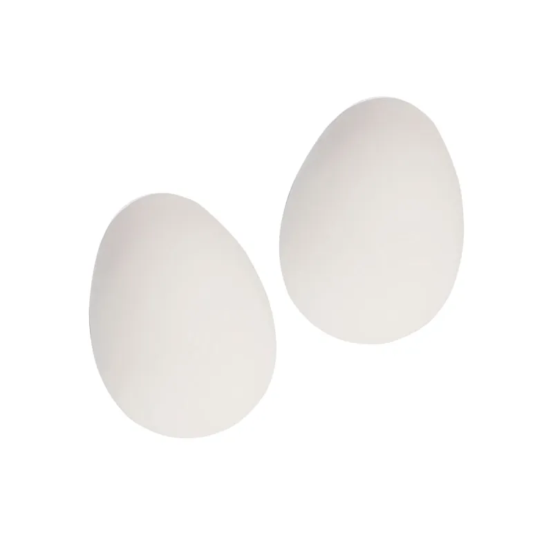 Lot de 2 oeufs factices caoutchouc crème - Olba