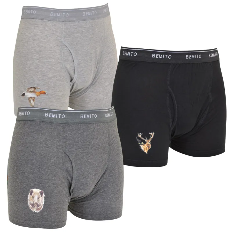 Lot de 3 Boxers 'canard, cerf, sanglier' - Taille XL - Bartavel