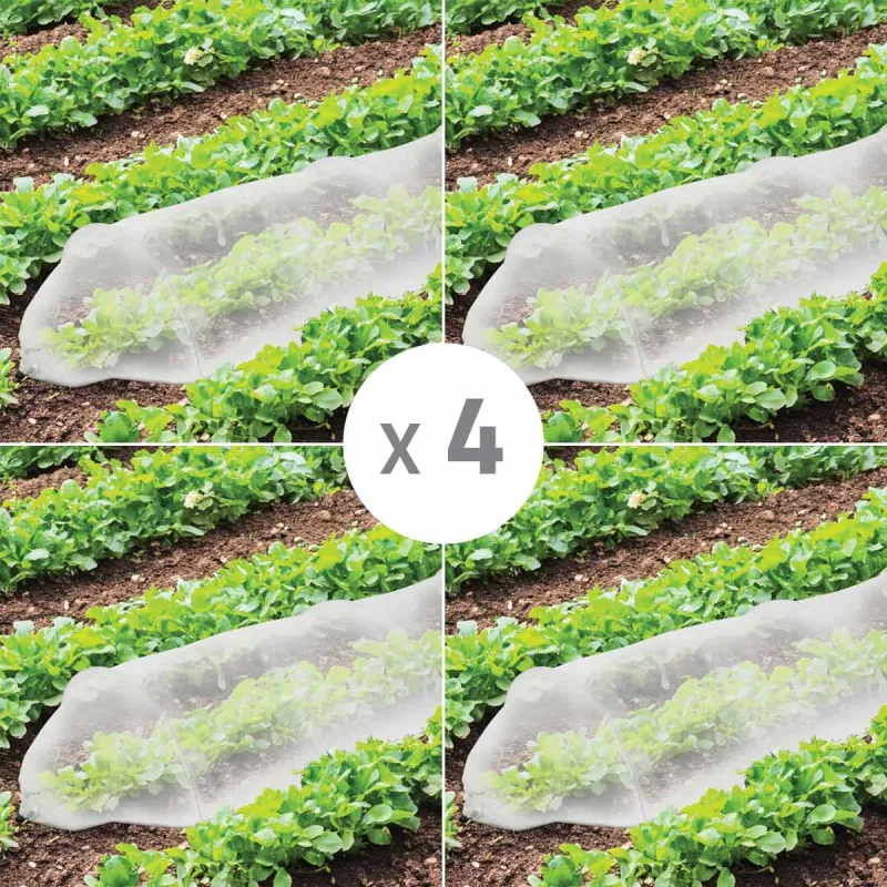 Lot de 4 Tunnels de croissance 3m pour potager - Ducatillon