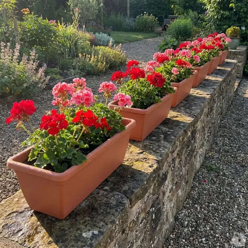 Lot de 8 Balconnières Elho 50x16cm en plastique effet terre cuite - Ducatillon