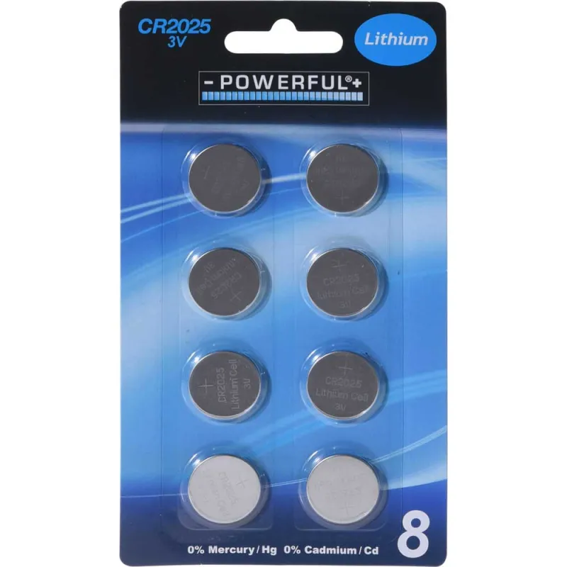 Lot de 8 piles bouton CR2025 – Lithium 3V longue durée - Ducatillon