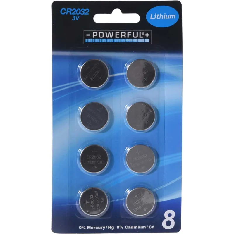 Lot de 8 piles bouton CR2032 – Lithium 3V haute performance - Ducatillon