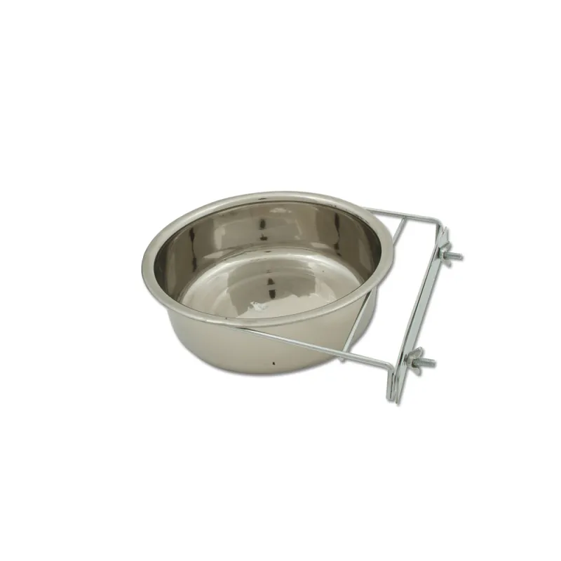 Mangeoire Chenil acier inoxydable 23 cm fixation sur chenil 2,8L - Ducatillon