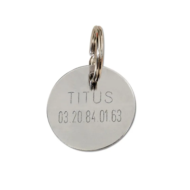 Médaille à graver en métal diamètre 26 mm nickelée - Ducatillon