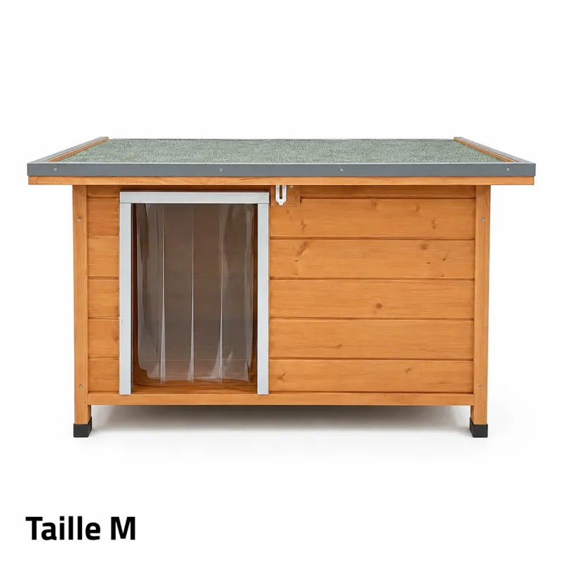 Niche en bois haute isolation Taille M - Épicéa 3 couches avec toit étanche - Ducatillon