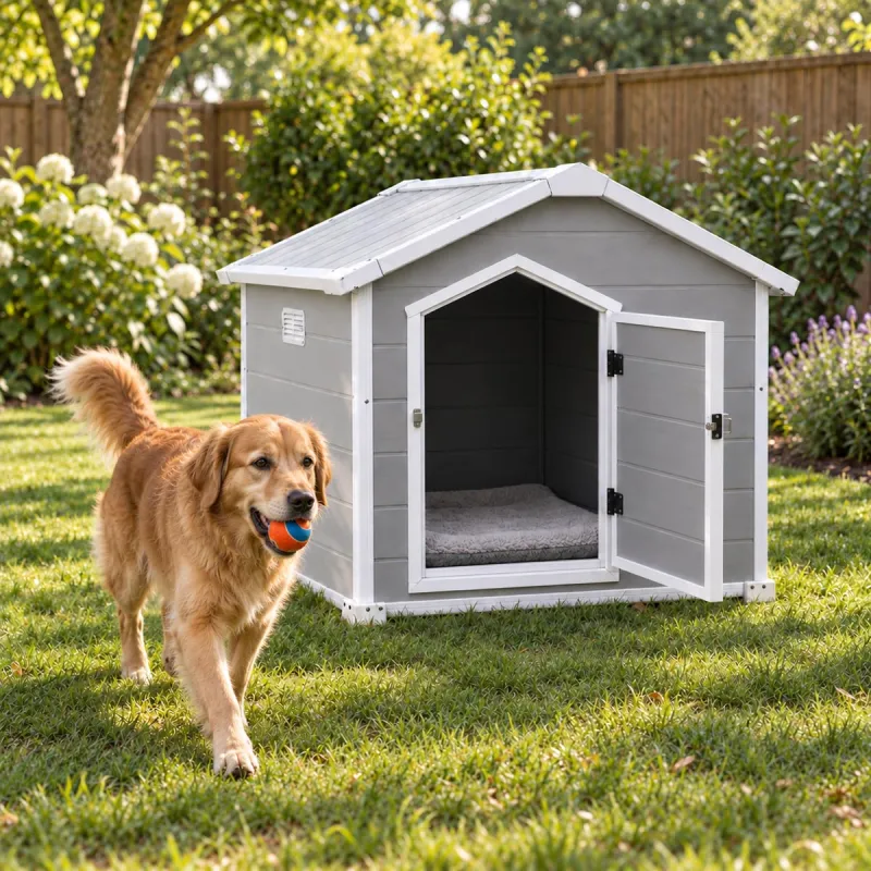 Niche pour chien en polypropylène avec porte 120 × 115 × 120 cm - Ducatillon