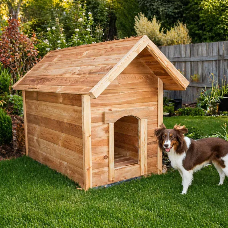 Niche XXL grand chien en pin autoclave 115×80×106 cm - Ducatillon