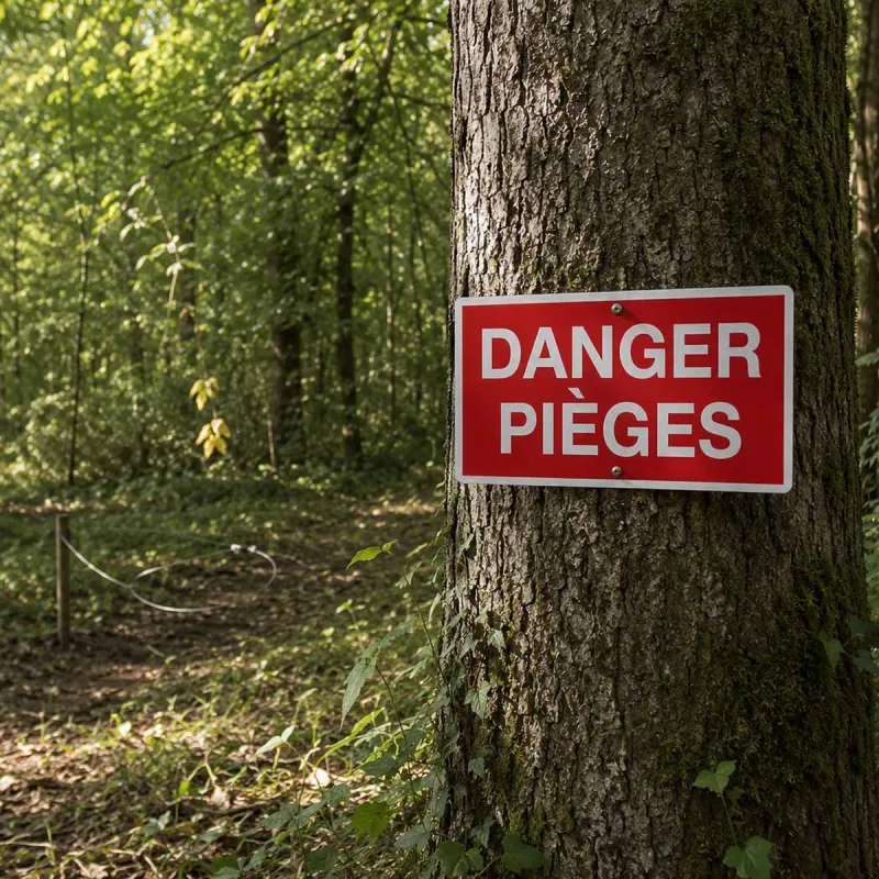 Panneau DANGER PIÈGES Akilux 26x20cm à l'unité - Ducatillon