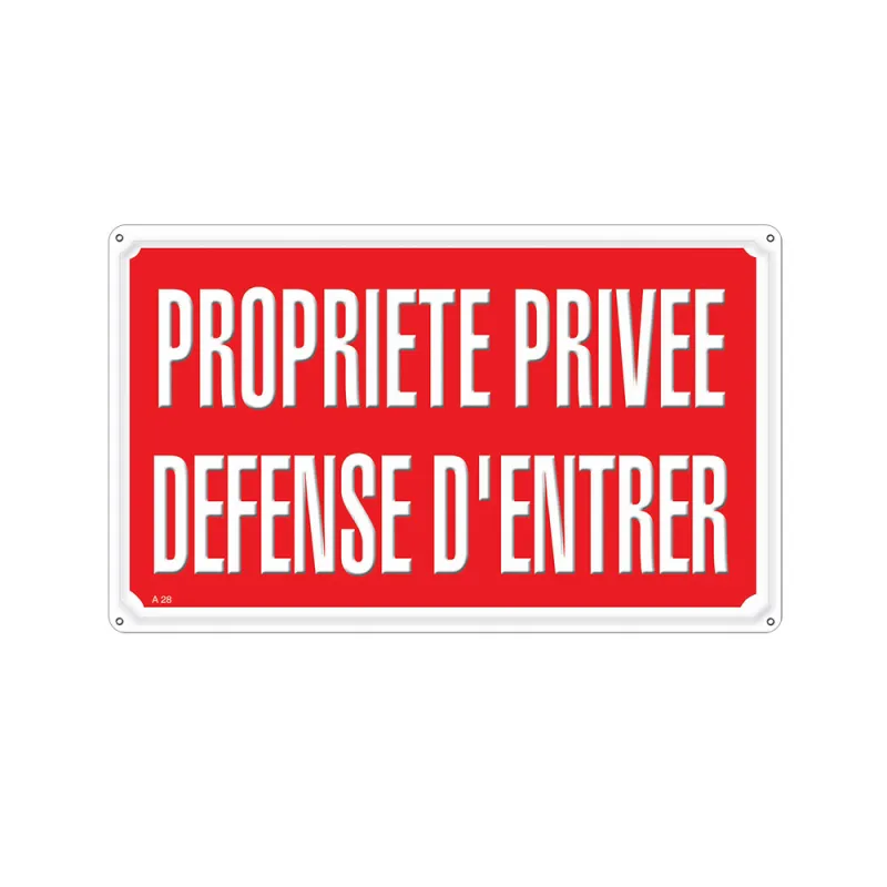 Panneau PROPRIETE PRIVEE Akilux 35 x 25cm - Ducatillon