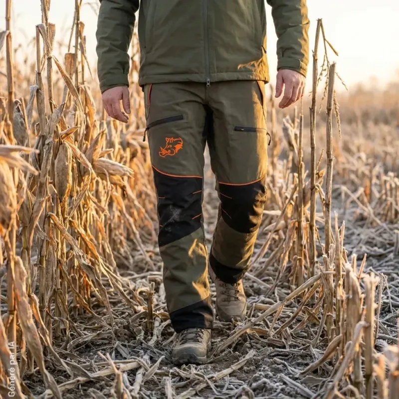 Pantalon de chasse Francital Cerbère vert anti-ronces - Taille 3XL