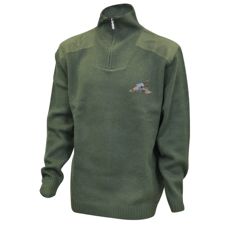 Pull Chasse chiné col camionneur Taille L et 2XL - Taille 2XL - Ducatillon