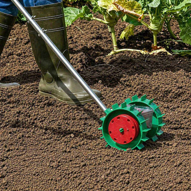 Semoir manuel graines Super Seeder 6 disques avec manche - Ducatillon