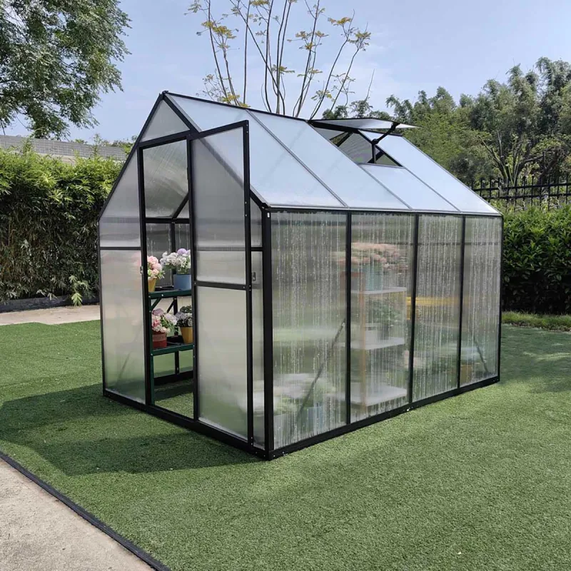 Serre de jardin en aluminium avec polycarbonate 4 mm - 235x177x192 cm - Ducatillon